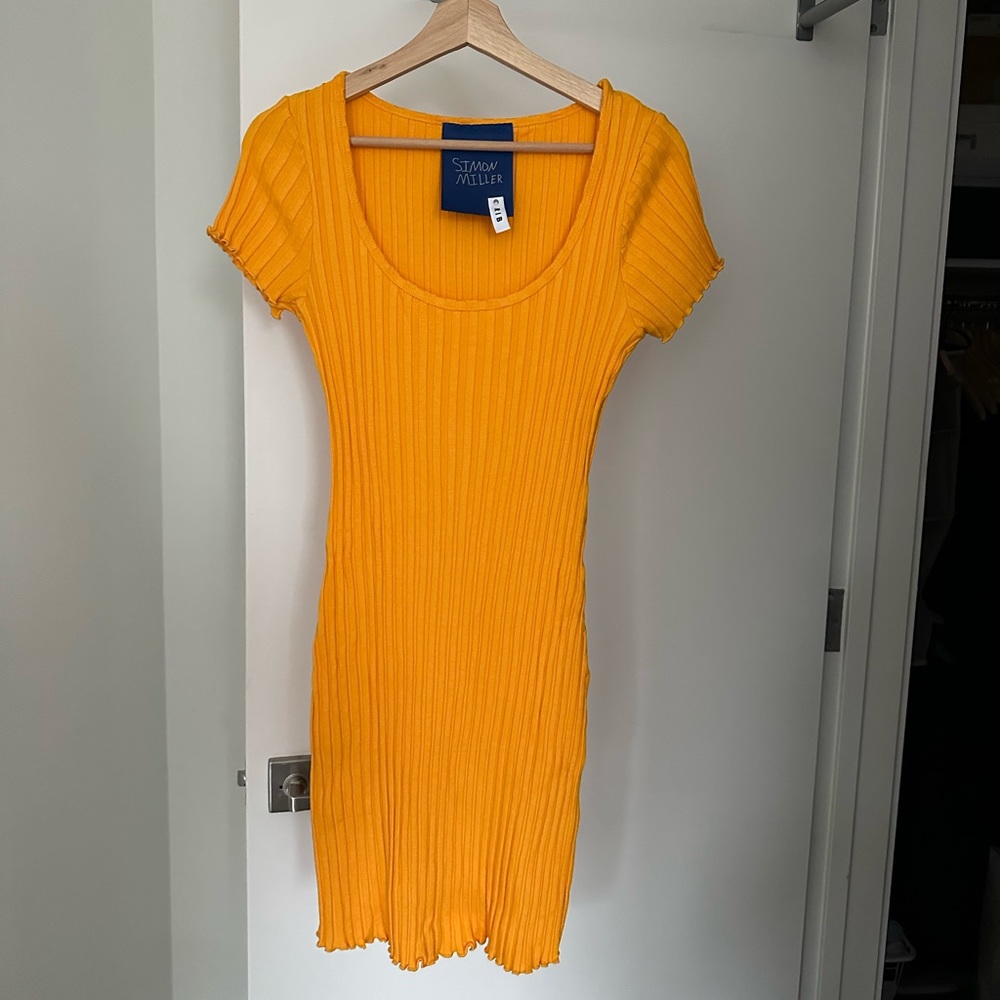 Simon Miller Scoop Neck Mini Ribbed Dress